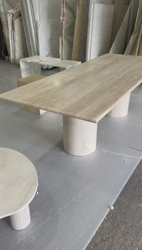 Travertine Rectangle Dining Table