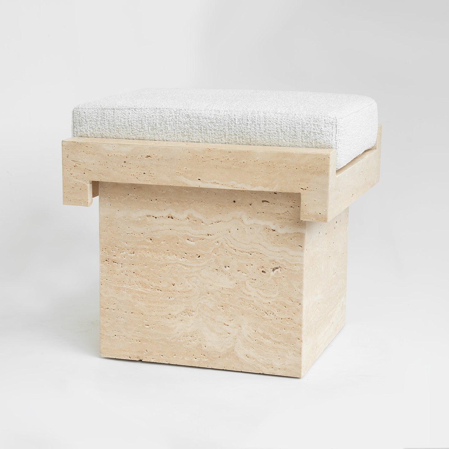 TRAVERTINE STOOL 'LEGO'