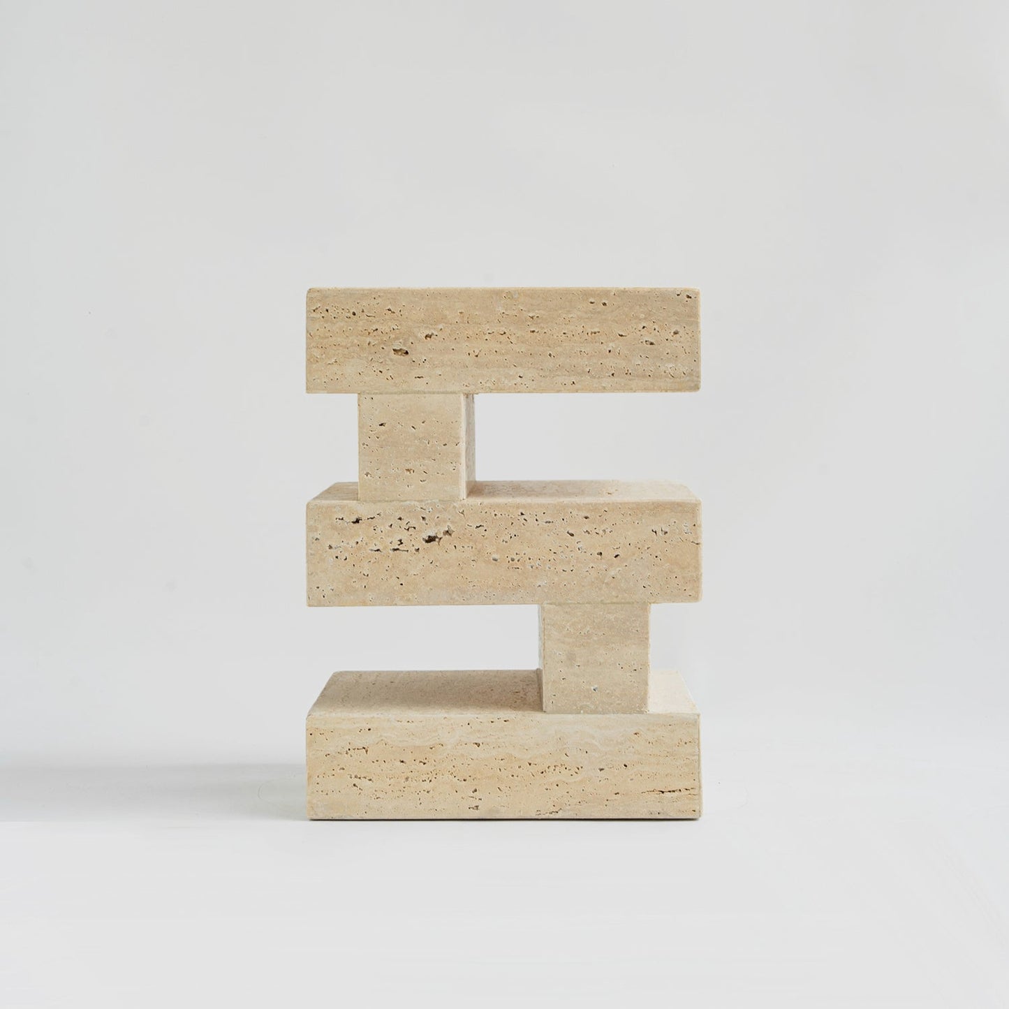 'S Y N C' TRAVERTINE SIDE TABLE