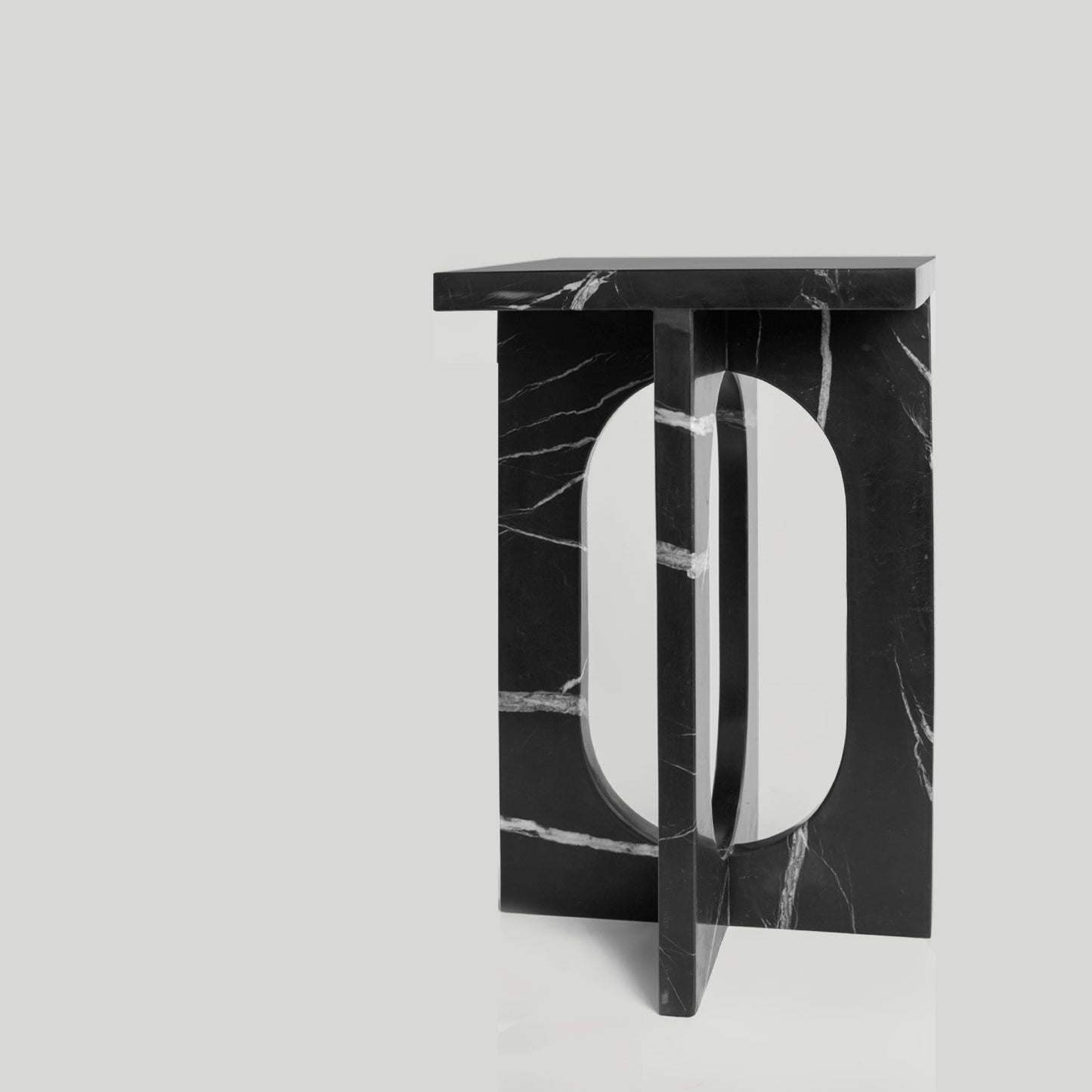 'BOND' SIDE TABLE - BLACK MARBLE