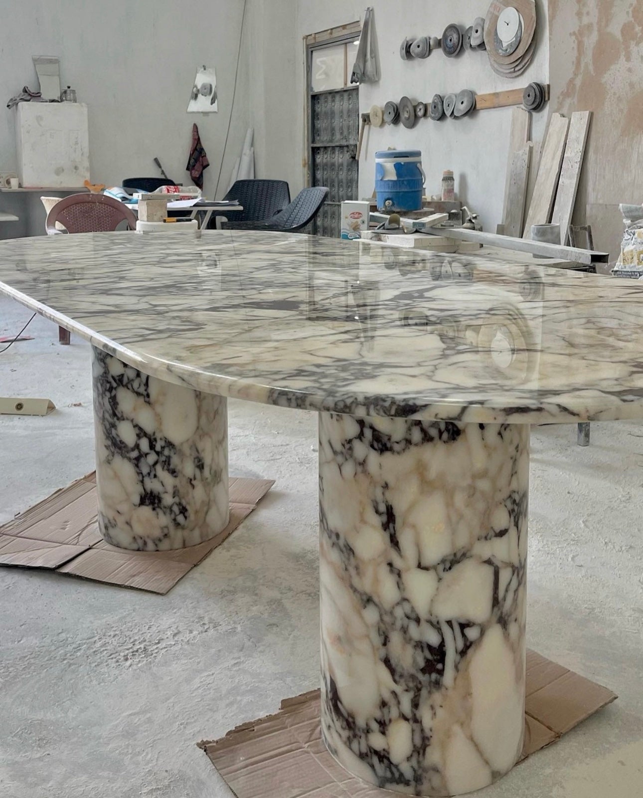 Violet Oval Dining Table