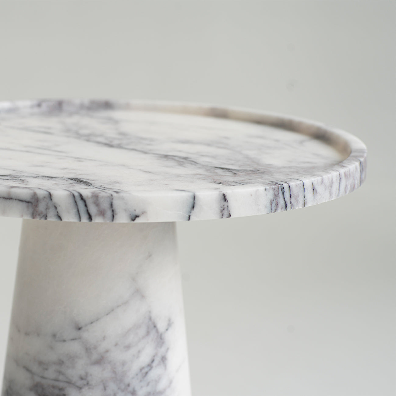 LILAC MARBLE CONE SIDE TABLE