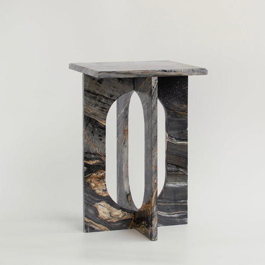 'BOND' SIDE TABLE - PICASSO MARBLE