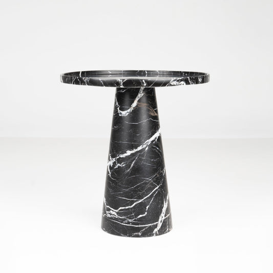 BLACK MARBLE CONE SIDE TABLE