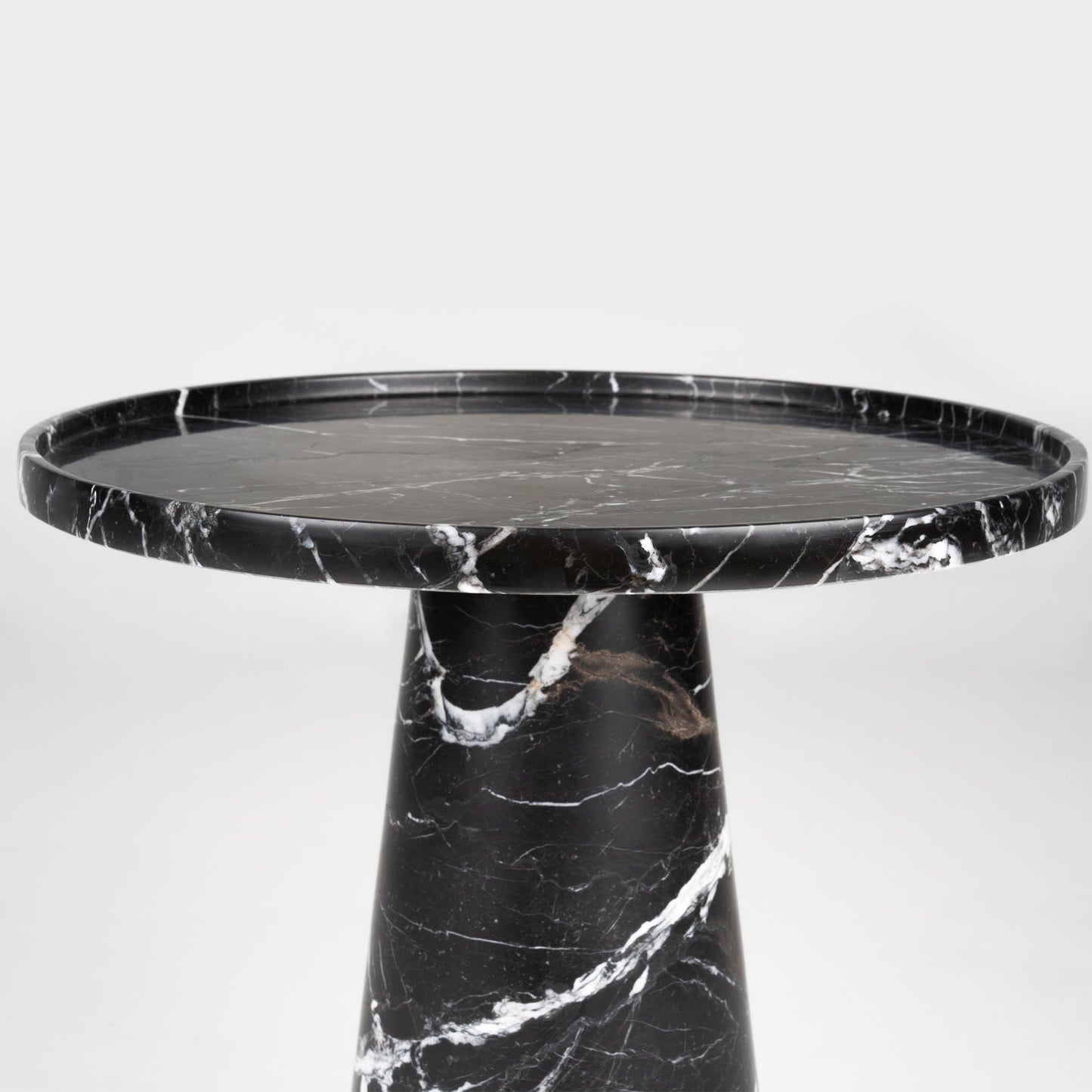 BLACK MARBLE CONE SIDE TABLE