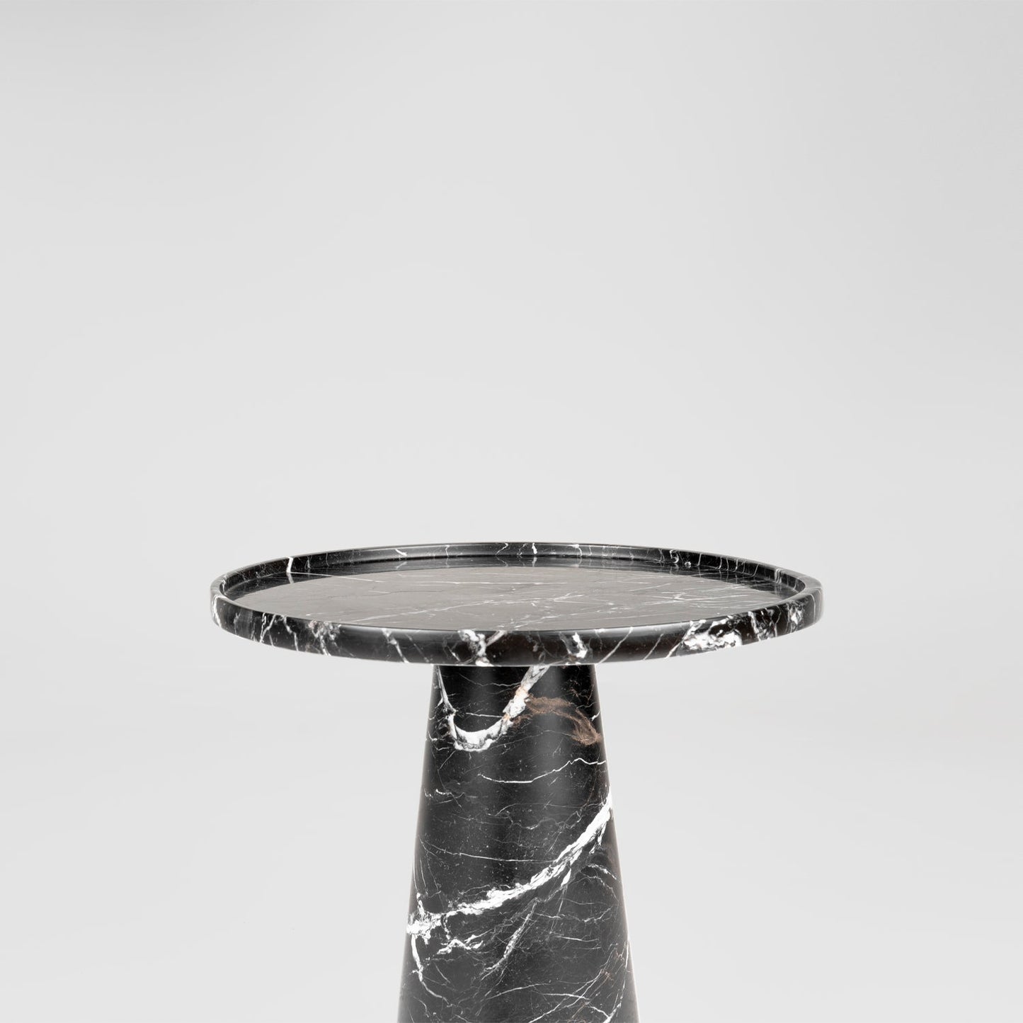 BLACK MARBLE CONE SIDE TABLE