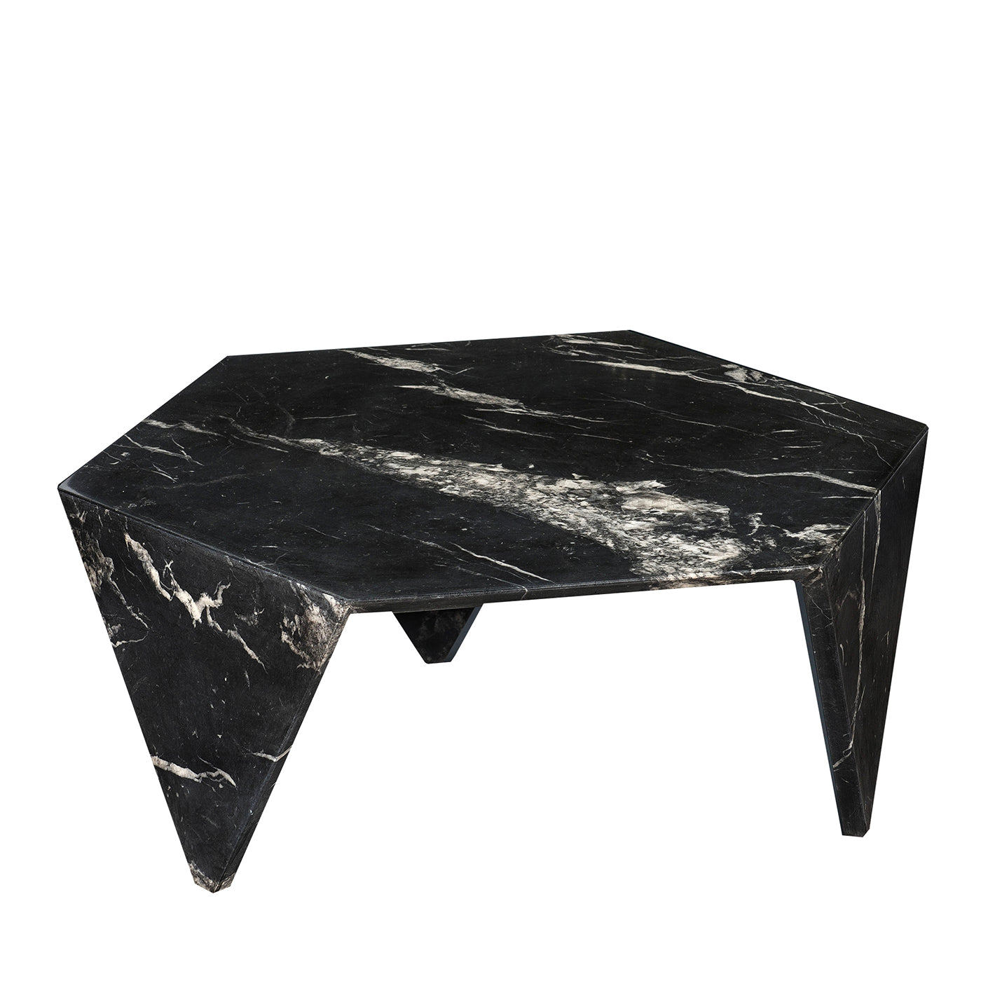 Ruche Black Marquina Marble Coffee Table