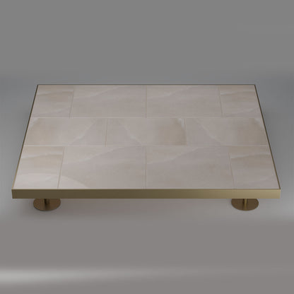 Sofia Majlis Coffee Table in White Onyx