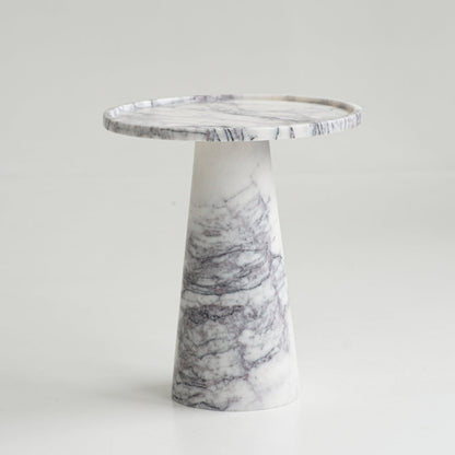 LILAC MARBLE CONE SIDE TABLE