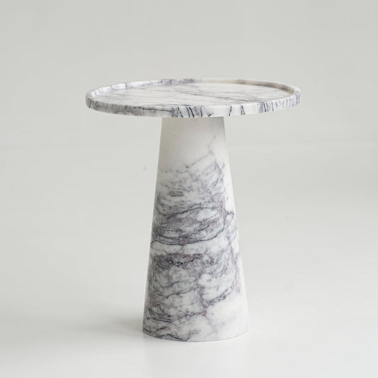 LILAC MARBLE CONE SIDE TABLE