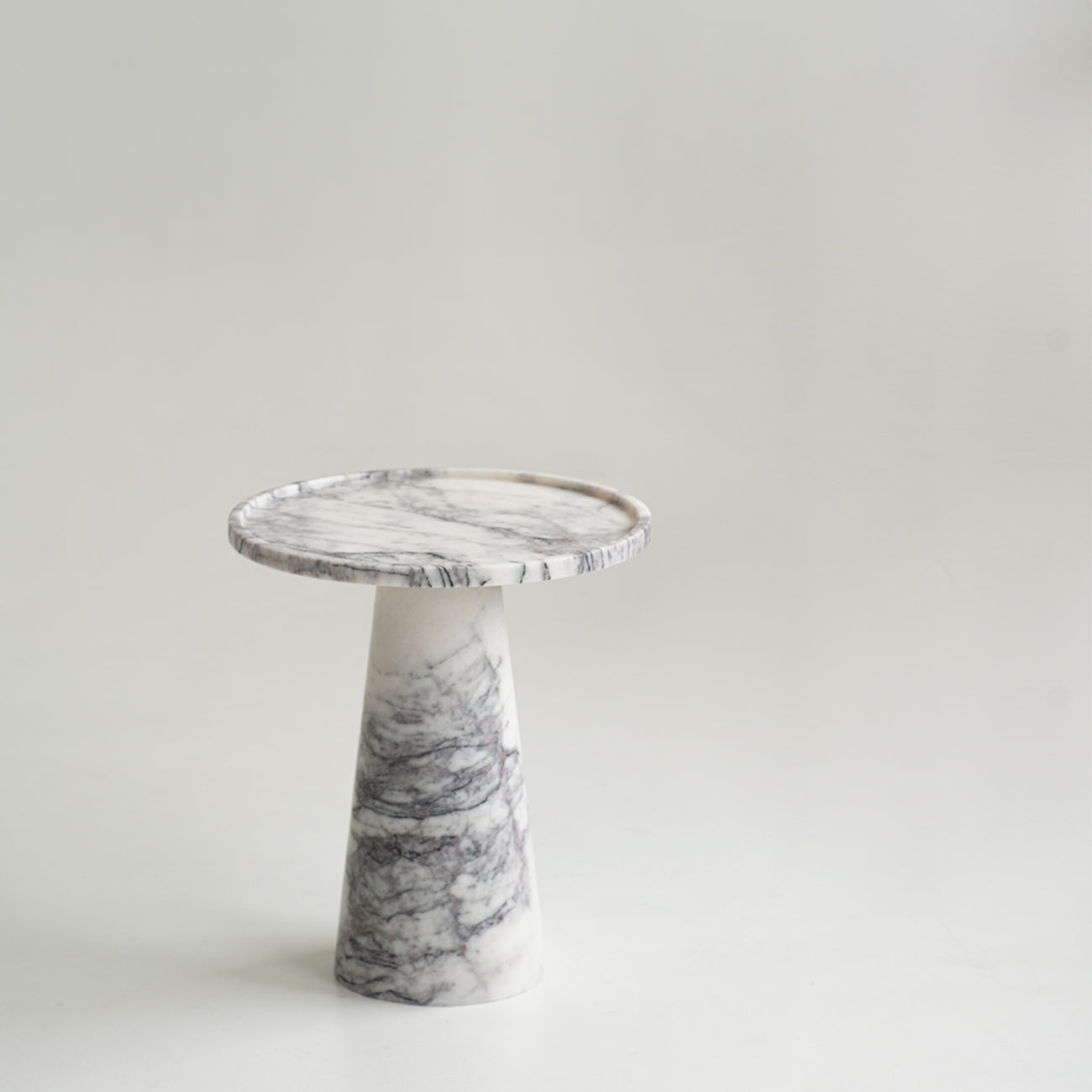 LILAC MARBLE CONE SIDE TABLE