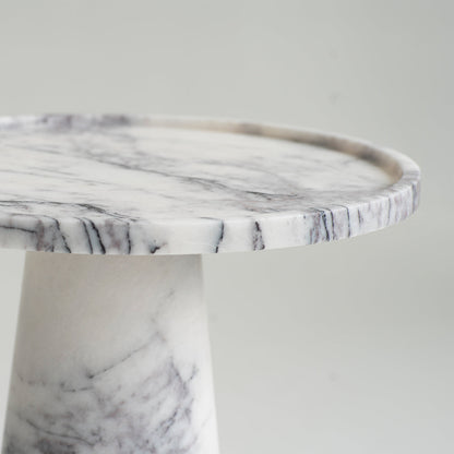 LILAC MARBLE CONE SIDE TABLE
