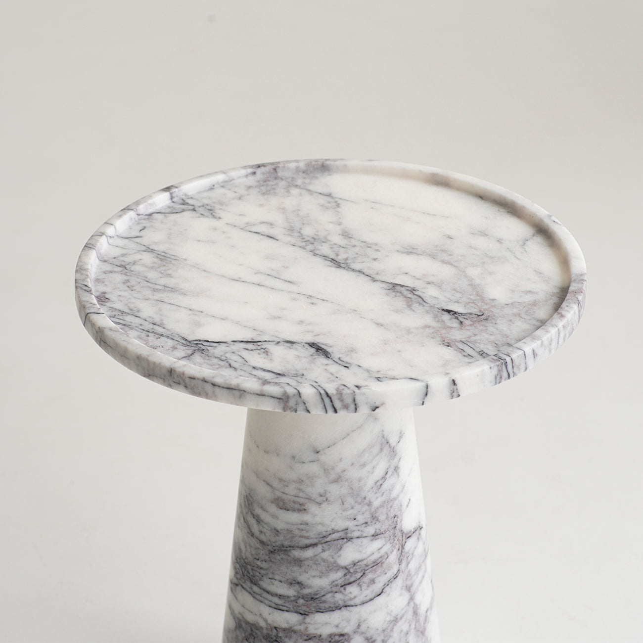 LILAC MARBLE CONE SIDE TABLE