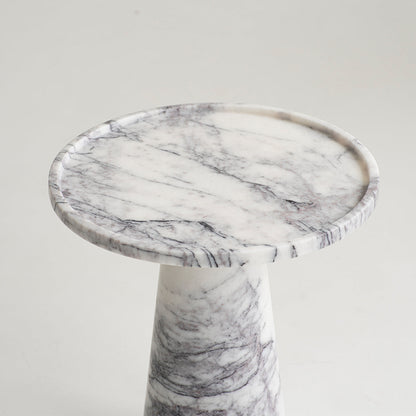LILAC MARBLE CONE SIDE TABLE