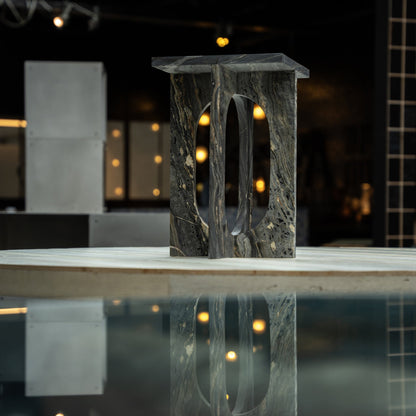 'BOND' SIDE TABLE - PICASSO MARBLE