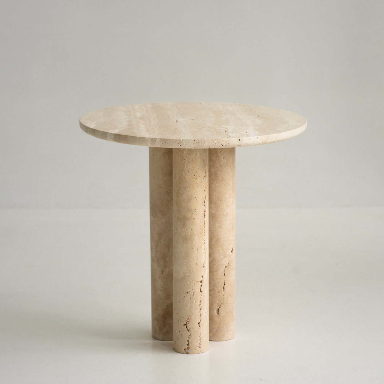 Trio No 2 - TRAVERTINE SIDE TABLE