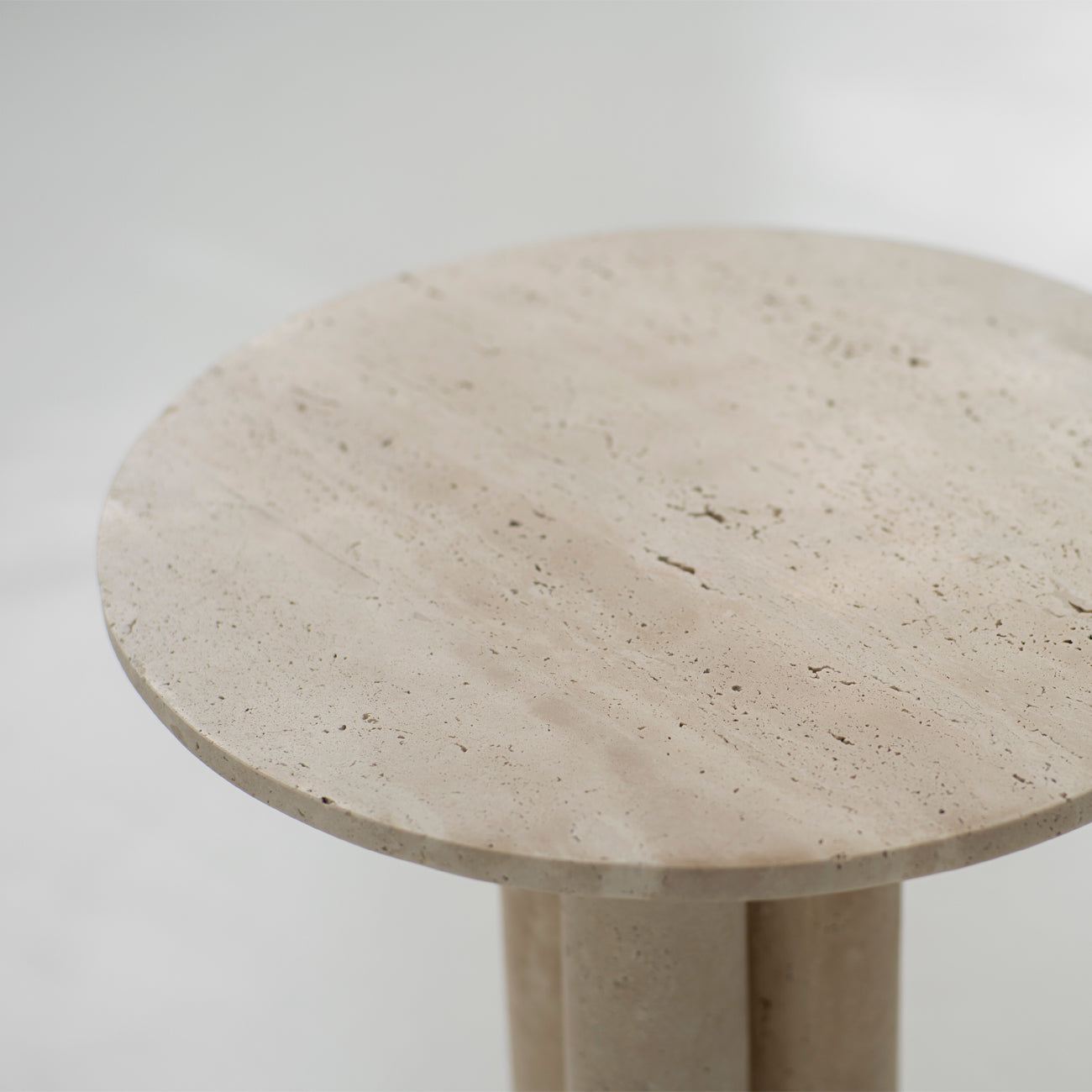 Trio No 2 - TRAVERTINE SIDE TABLE