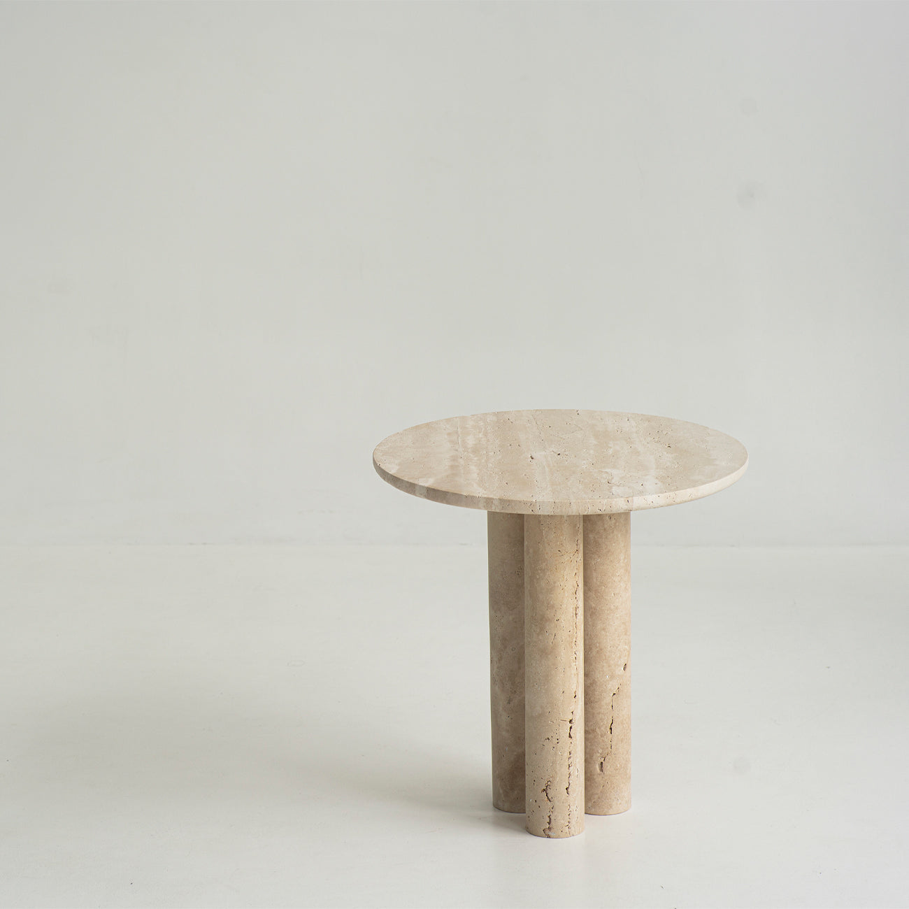 Trio No 2 - TRAVERTINE SIDE TABLE