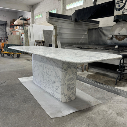 Italian Calacatta Marble Rectangle Dining Table