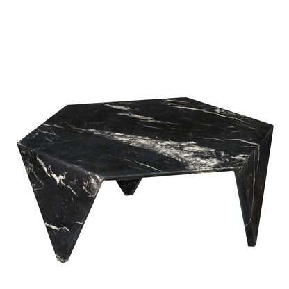 Ruche Black Marquina Marble Coffee Table
