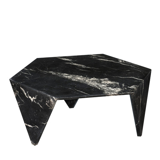 Ruche Black Marquina Marble Coffee Table