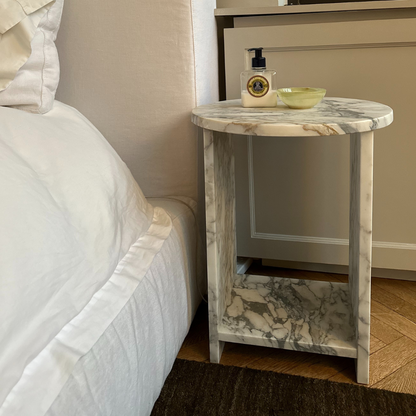 Calacata Nightstand Side Table