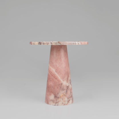PINK MARBLE CONE SIDE TABLE
