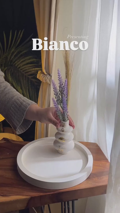 Round tray, Shell Tray, Nordic Vase, Sea shell & Half Face Vase Set 16 With Gold Foil