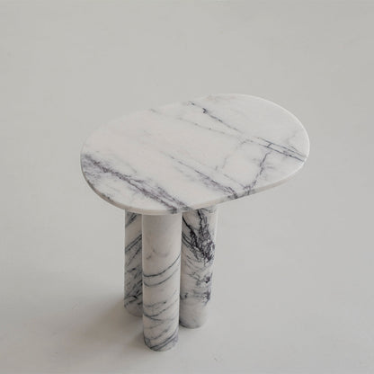 Trio No III - LILAC MARBLE SIDE TABLE